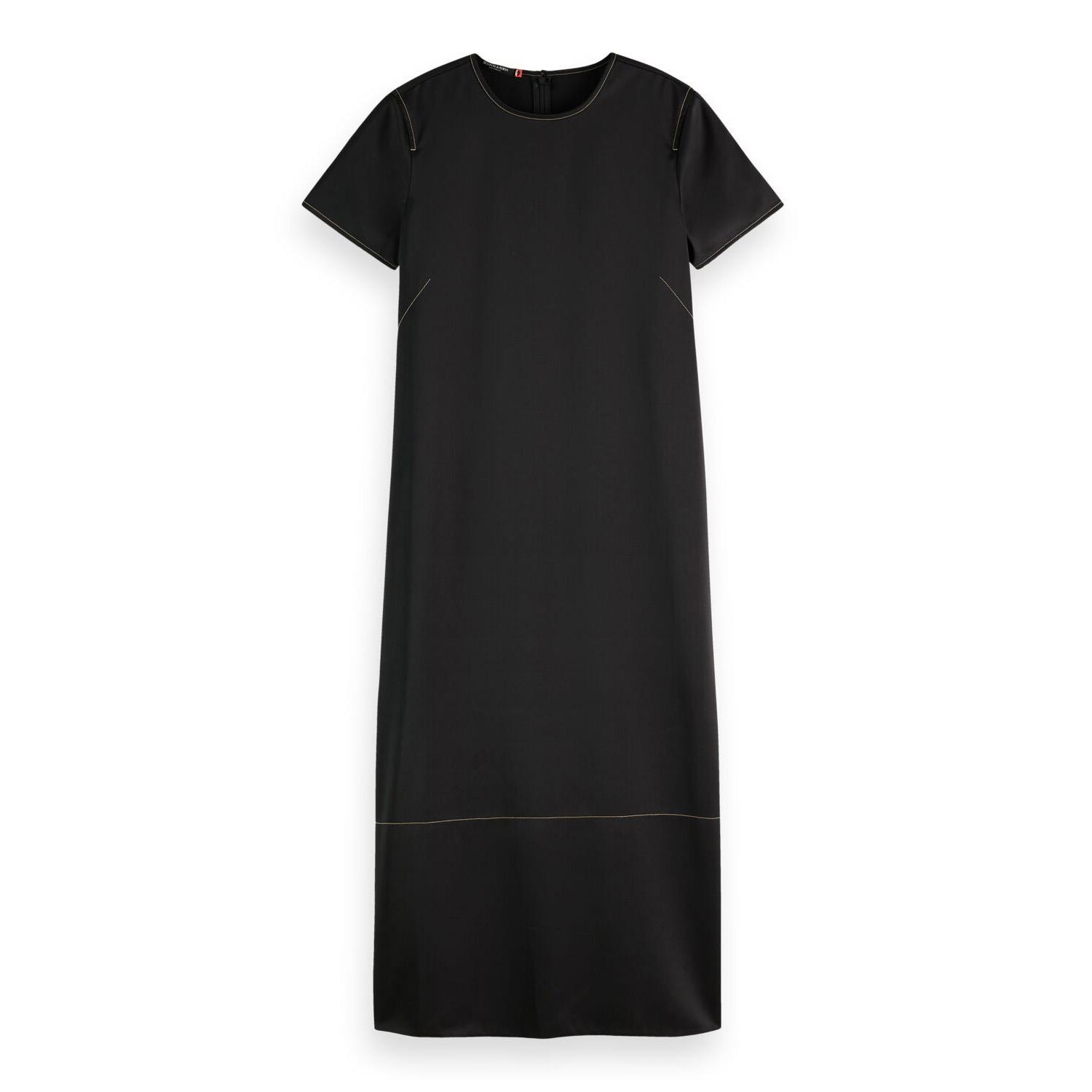 Scotch & Soda Contrast Stitching Satin Dress